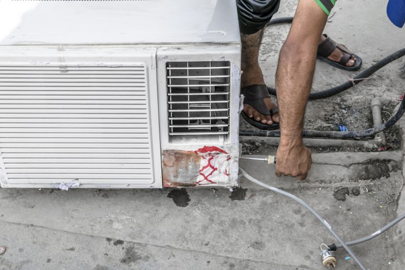 Inside of the Mobile Home AC Unit